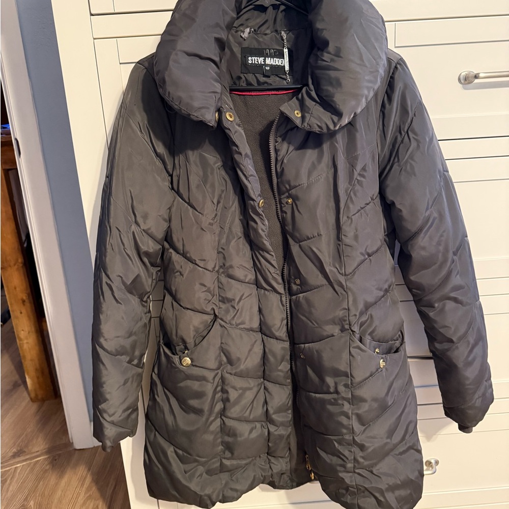 Steve Madden Charcoal Quilted Jacket